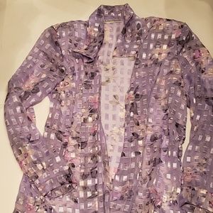 Draper's & Damon's Purple Sheer Blouse